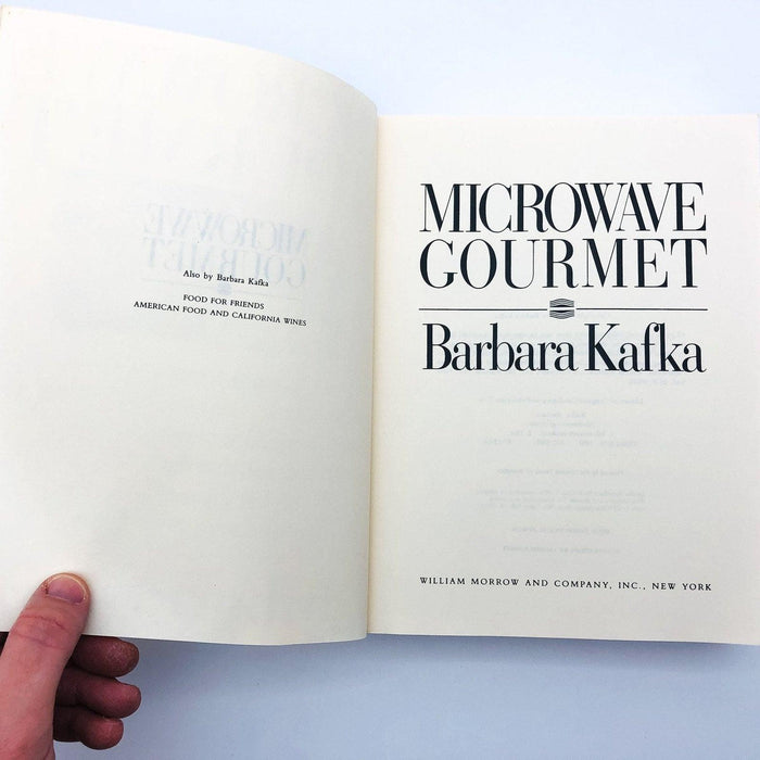 Microwave Gourmet Paperback Barbara Kafka 1987 Cookbook Fancy Food Cooking BCE 6