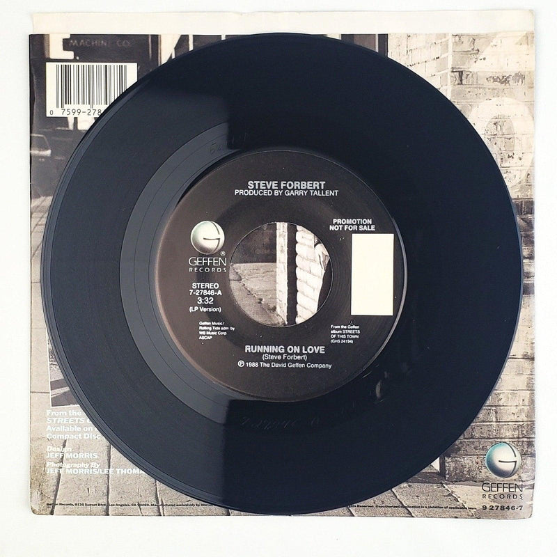 Steve Forbert Running On Love 45 RPM Single Record Geffen 1988 Promo 4