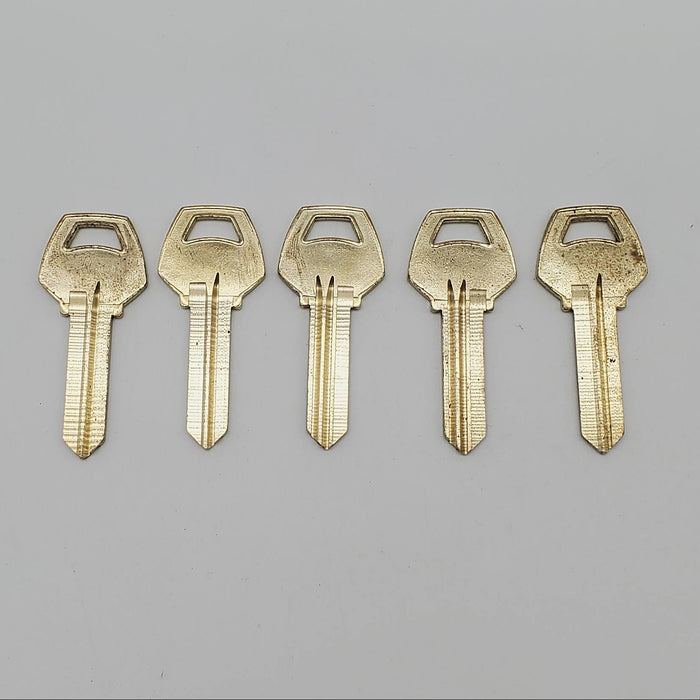 5x Corbin Z4 62C1-6 Key Blanks Brass 6 Pin USA Made NOS Tarnished 3