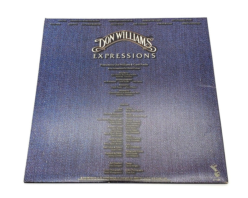 Don Williams Expressions 33 RPM LP Record ABC Records 1978 AY 1069 2