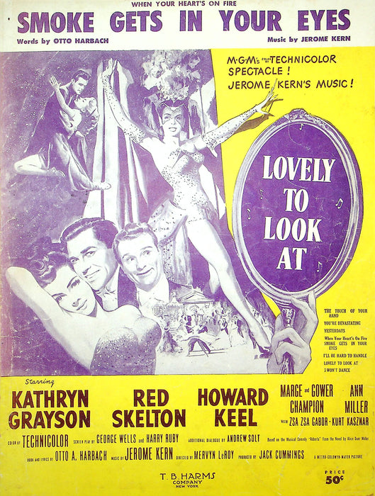 Sheet Music Smoke Gets In Your Eye Lovely To Look At Kathryn Grayson Red Skelton 1
