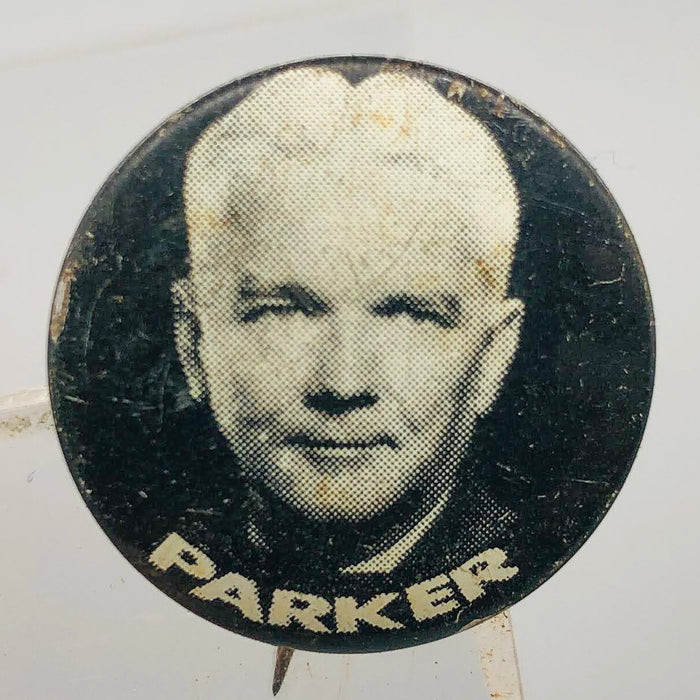 Parker Political Campaign Button Pin .875" Lithographers Union Label Vintage 8