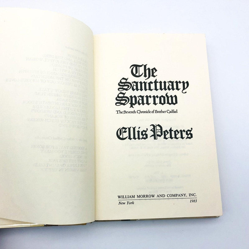 The Sanctuary Sparrow Hardcover Ellis Peters 1983 Monk Cadfael 1st Ed Ex Library 8