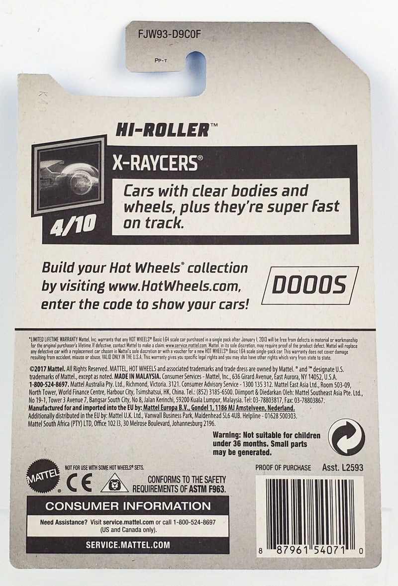 Hot Wheels 2018 Green Hi-Roller X-Raycers 4/10 FJW93