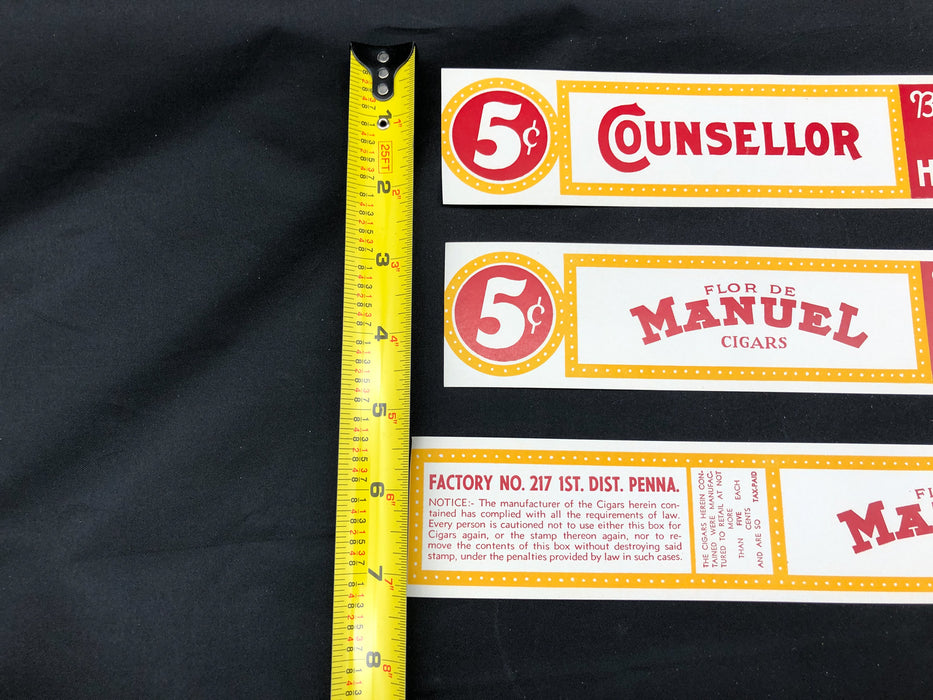 Flor De Manuel Cigar Label Box Wrapper Original Unused Blended with Havana