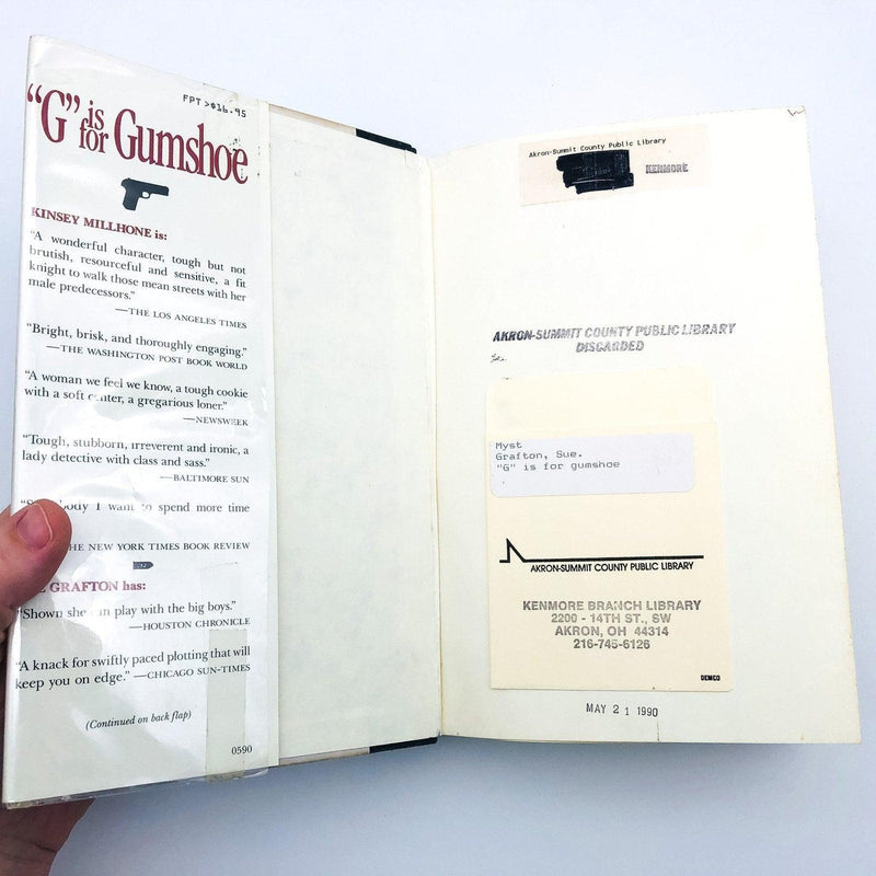 G Is For Gumshoe Hardcover Sue Grafton 1990 Kinsey Millhone PI 1st Edition Ex Li 6