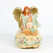Heritage House Angel Bathing Baby Always Song Rocking Music Box 2