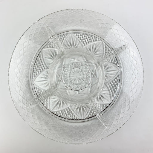 Vintage Luminarc Cristal D'Arques-Durand Divided Glass Relish Dish 10" 2