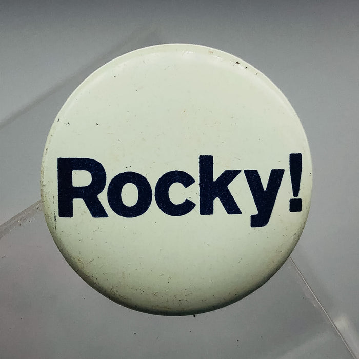 Rocky Button Pin 1" Indiana Democrat Lt. Governor Robert Rock 1960s Campaign