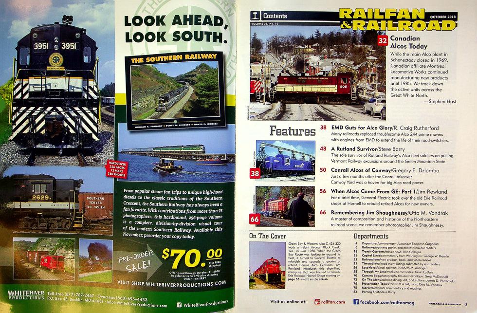 Railfan & Railroad Magazine October 2018 Vol 37 No 10 GE's Hornell Rebuilds