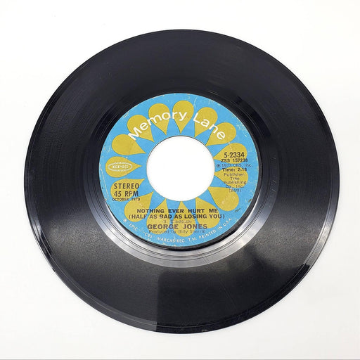 George Jones Nothing Ever Hurt Me Single Record Epic 1975 15-2334 Reissue 1