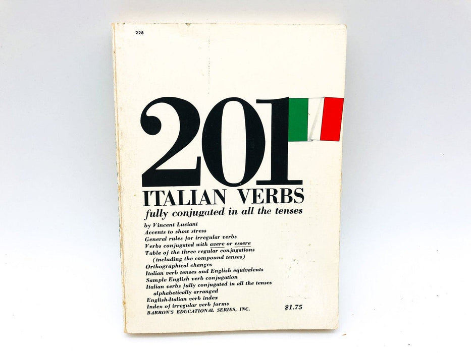 201 Italian Verbs Paperback Vincent Luciani 1966 Fully Conjugated 1