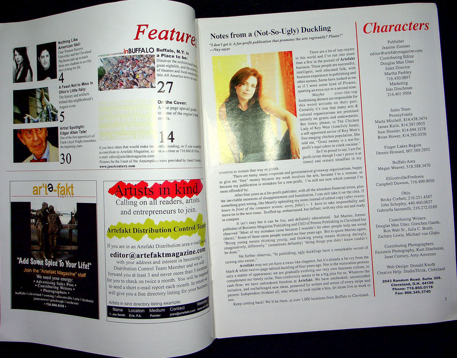 Arte Fakt Magazine Aug-Sep 2005 Little Italy Cleveland Ohio Italian Community