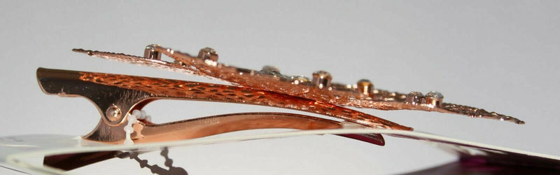 3 Conair Sophisticates Modern Glam Salon Clips Flower Silver/Rose Gold/Pewter