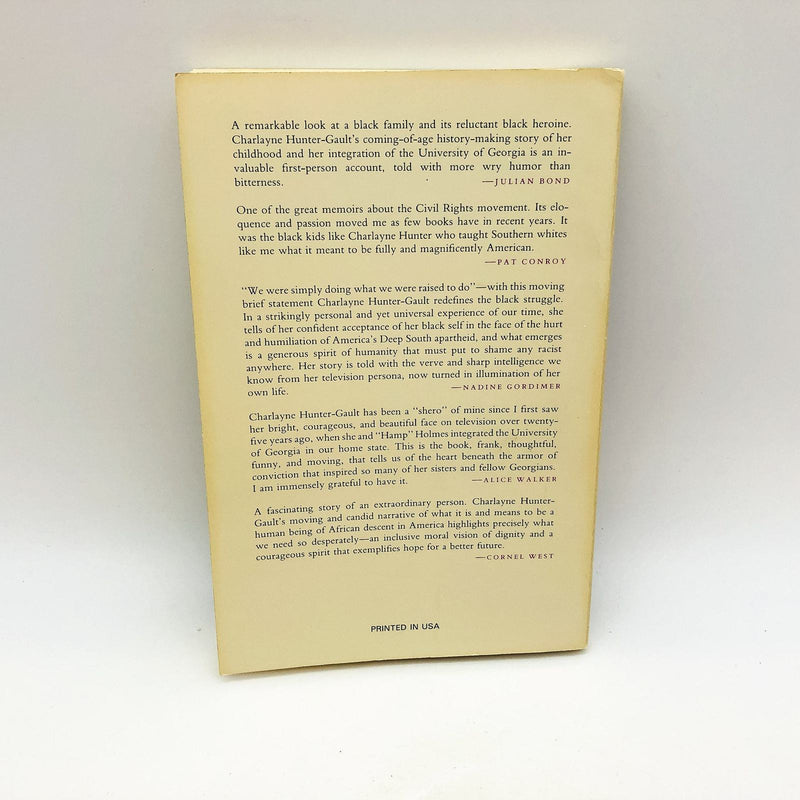 In My Place SC Charlayne Hunter-Gault 1993 1st AA Women University of Georgia 2