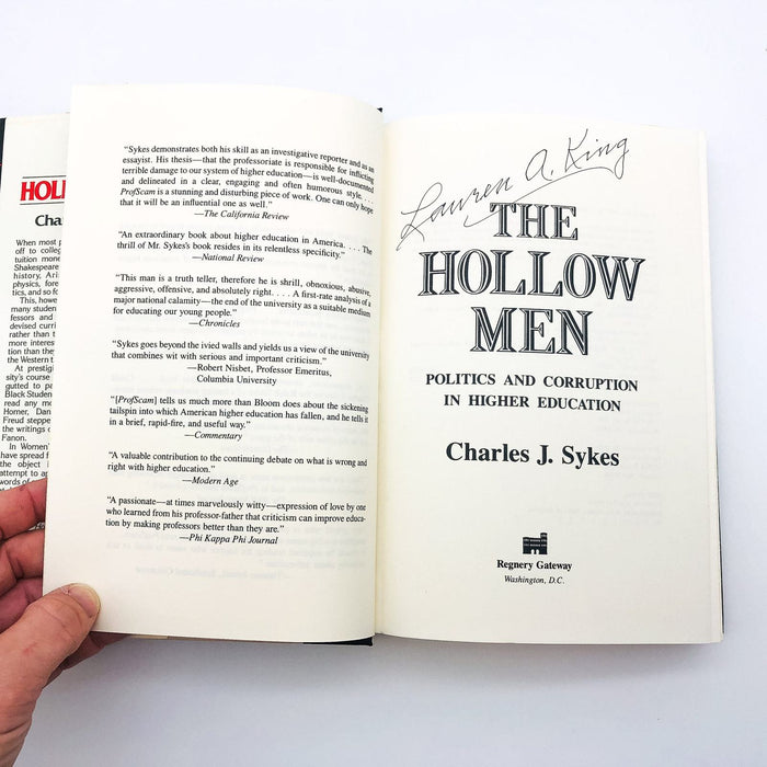 The Hollow Men Politics Corruption in Higher Education HC Charles J Sykes 1990 7