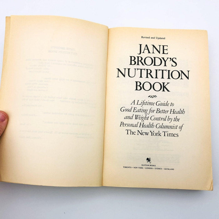 Jane Brodys Nutrition Book Paperback Jane Brody 1987 Nutrition Diet Updated Ed 6