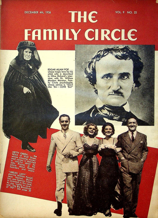 The Family Circle Magazine December 4 1936 Hetty Green, Libeled Lady 1