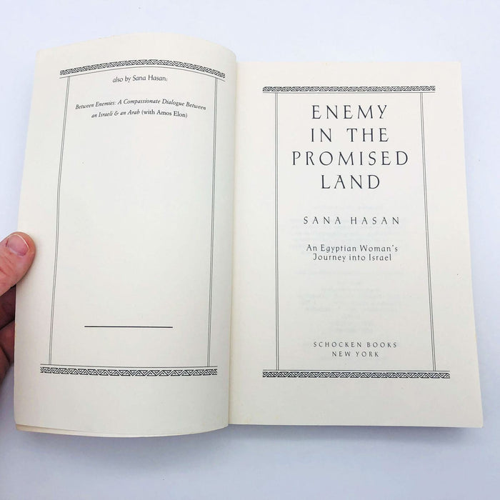 Enemy In The Promised Land Paperback Sana Hasan 1987 1st Edition Jewish Arab 6