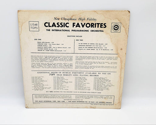 The International Philharmonic Orchestra Classic Favorites LP Record Tops 2