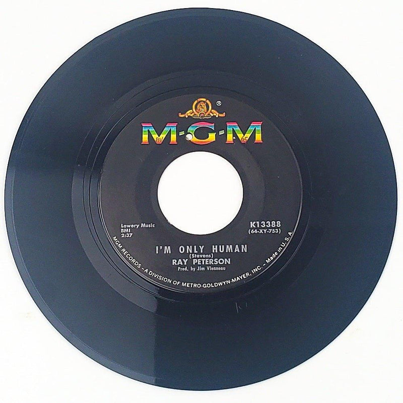 Ray Peterson I'm Only Human Record 45 RPM Single K13388 MGM Records 1965 1