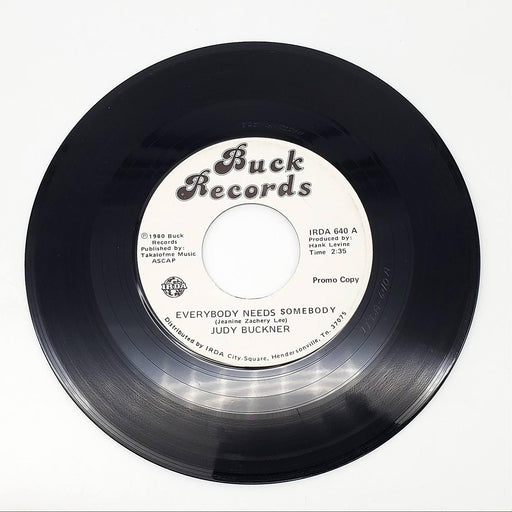 Judy Buckner Everybody Needs Smebody Single Record Buck Records 1980 PROMO 1