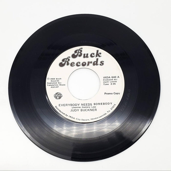 Judy Buckner Everybody Needs Smebody Single Record Buck Records 1980 PROMO 1