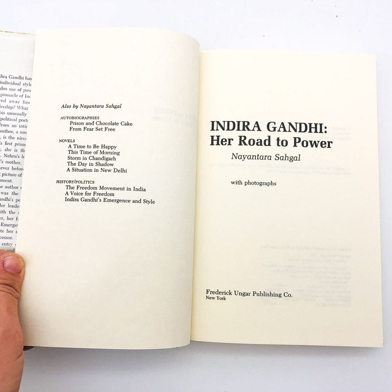 Indira Gandhi HC Nayantara Sahgal 1982 India Politics Prime Minister Women 7