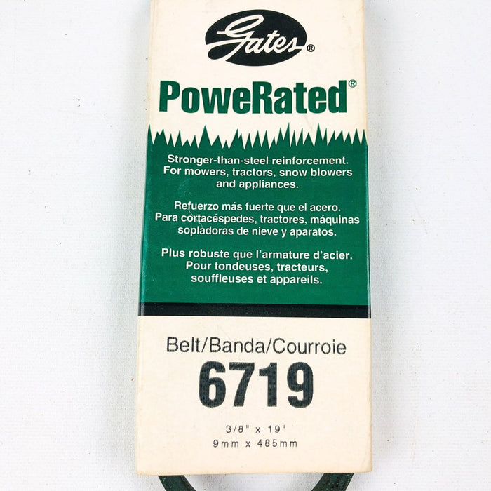 Gates Powerated 6719 3/8 x 19 Lawn Mower V Belt New Old Stock NOS