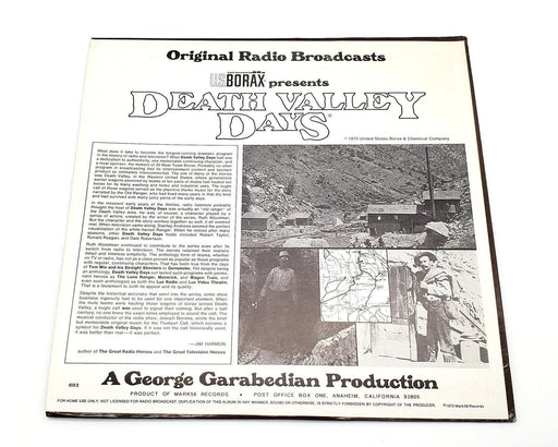 No Artist Death Valley Days Radio Play 33 RPM LP Record Mark56 Records 1975 693 2