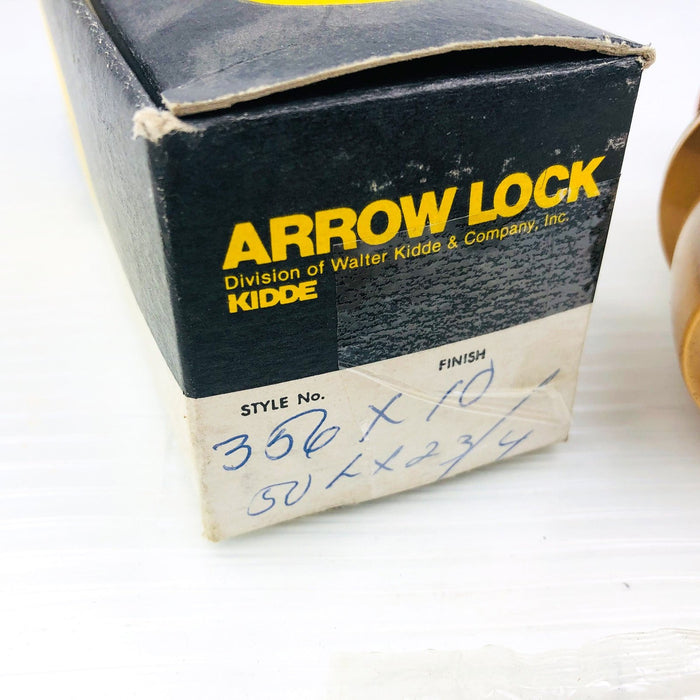Arrow 356 Closet Door Knob Passage Knobset 2-3/4" Satin Bronze 10 Missing Strike 3