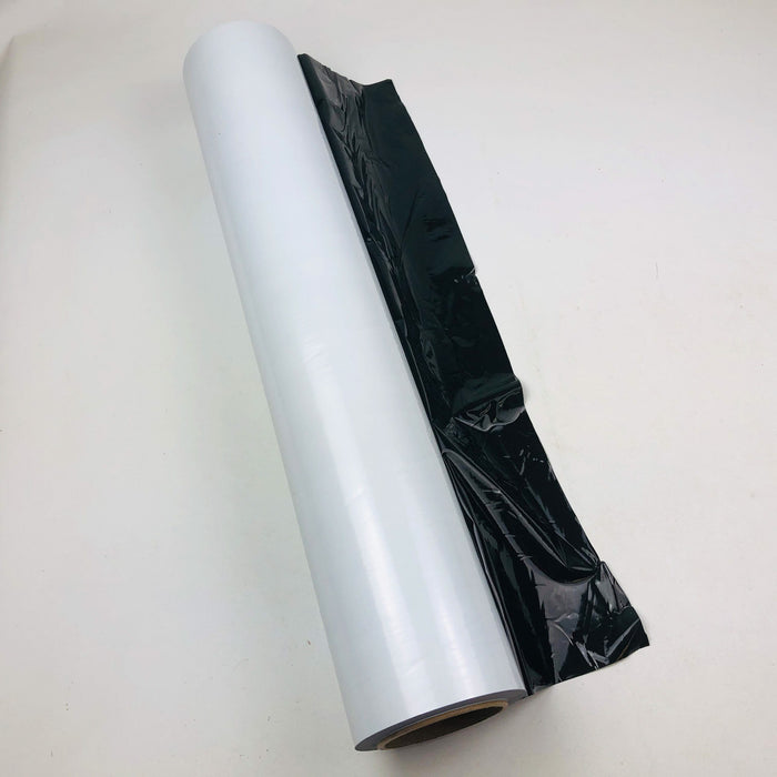 4ct Protective Film Wrap 24" x 250' White With Black Back Polymask Polyethylene