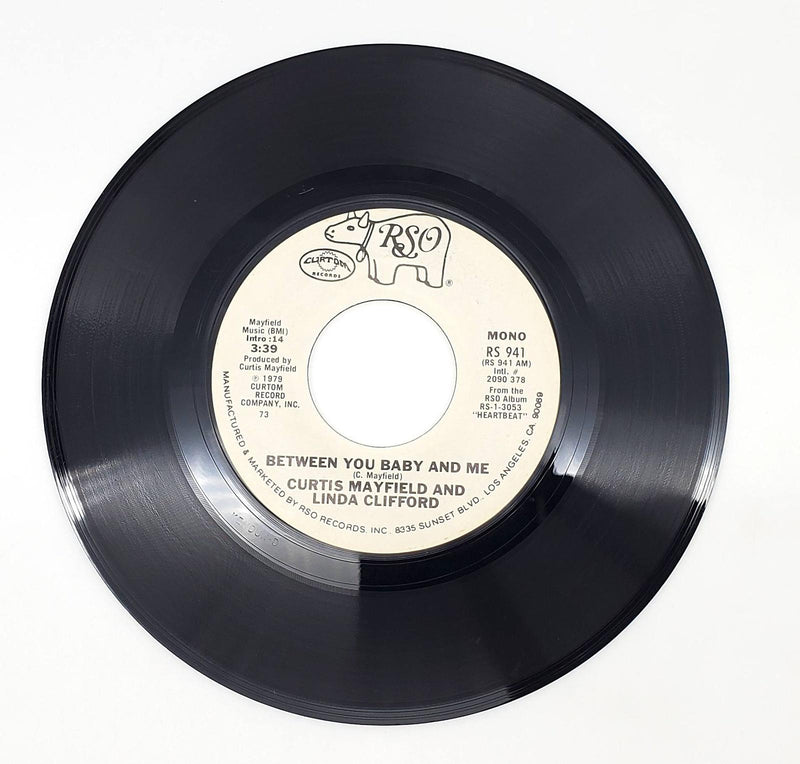 Curtis Mayfield Between You Baby And Me 45 RPM Single Record RSO 1979 RS 941 2