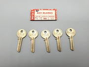 5x Yale RN12 1/2 Key Blanks JC Keyway Nickel Silver 6 Pin NOS 3