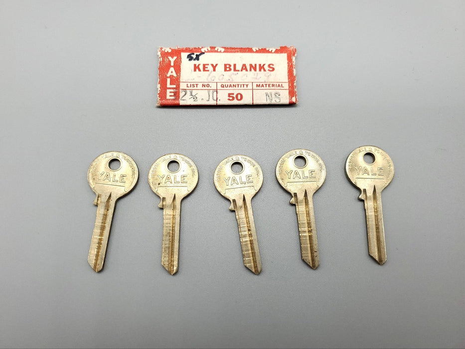 5x Yale RN12 1/2 Key Blanks JC Keyway Nickel Silver 6 Pin NOS 3