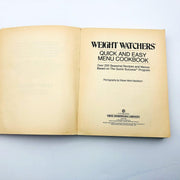 Weight Watchers Paperback Weight Watchers 1987 Low Calorie Diet Recipes Menu 6