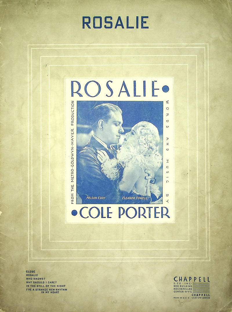 Vintage Sheet Music Rosalie Cole Porter 1937 Nelson Eddy Eleanor Powell Piano 1