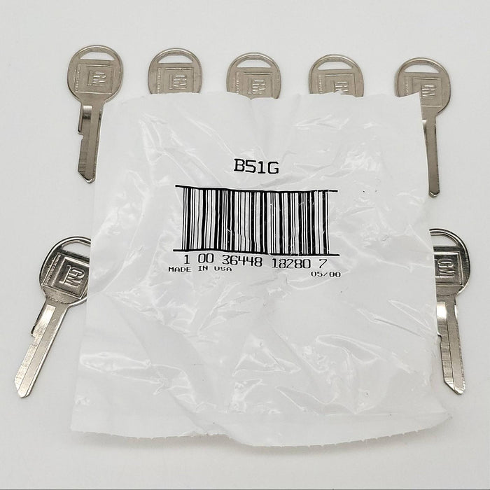 10x Ilco B51G Key Blanks D Keyway Nickel Plated for General Motors Lookalike NOS