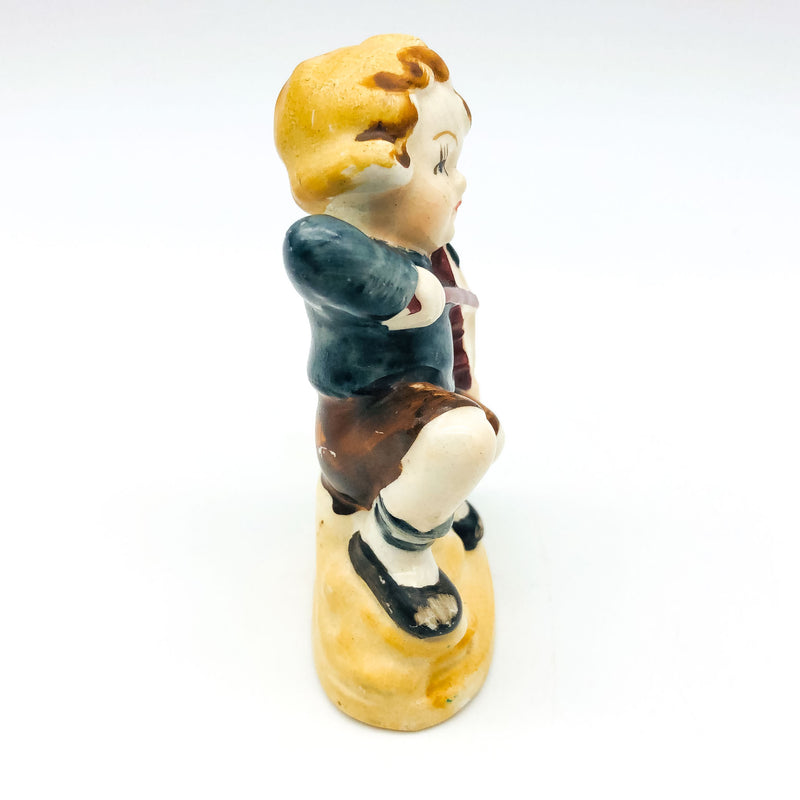 Occupied Japan Figurine Kewpie Musician Music Boy Playing Fiddle Violin 4" Cpy3