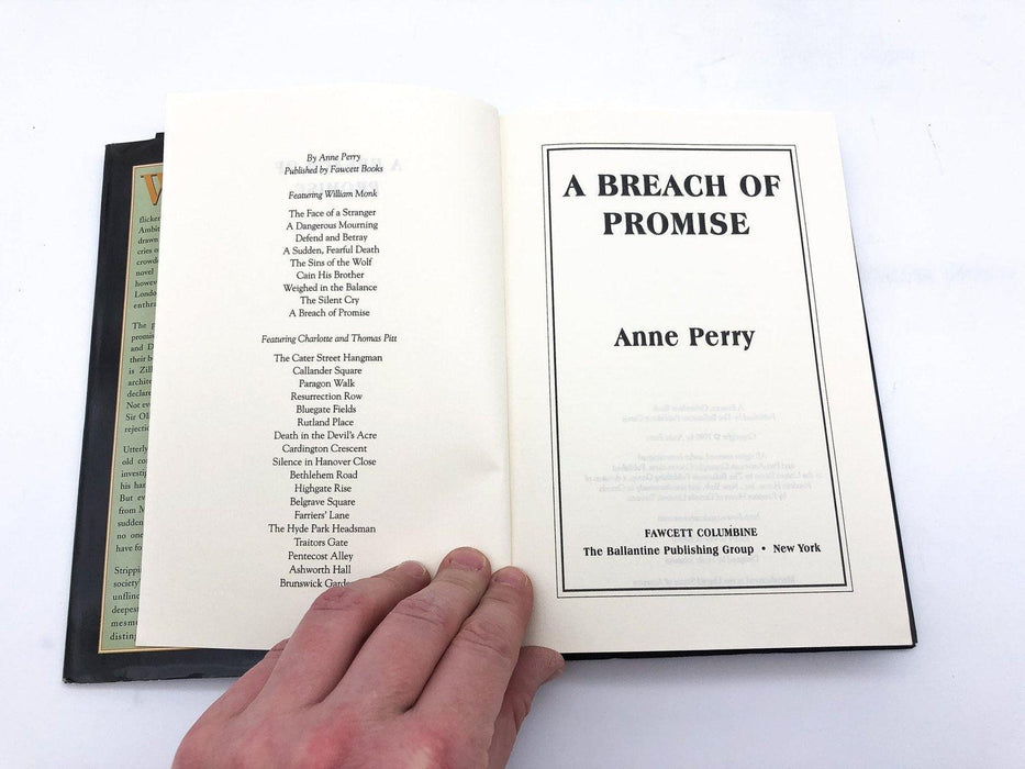 A Breach of Promise Anne Perry 1998 Fawcett Hardcover First Edition Print 7