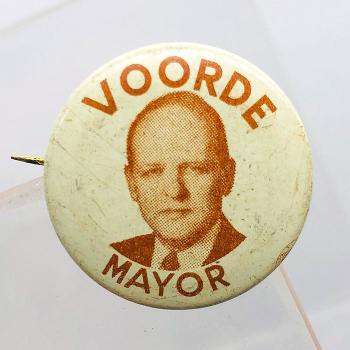 Voorde for Mayor Button Pin .75" South Bend Indiana Political Campaign Edward 2