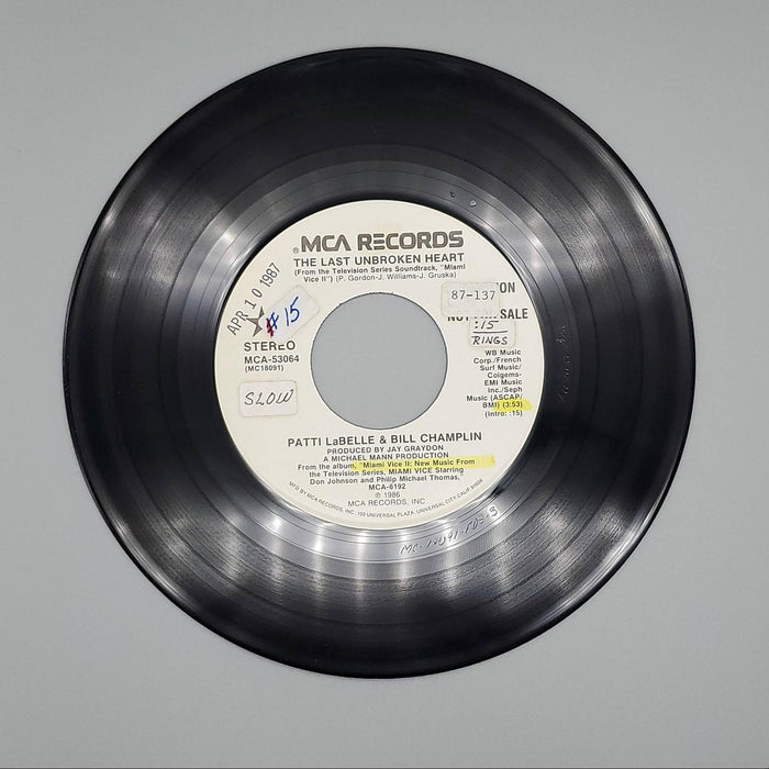 Patti LaBelle The Last Unbroken Heart Single Record MCA Records 1986 PROMO 2