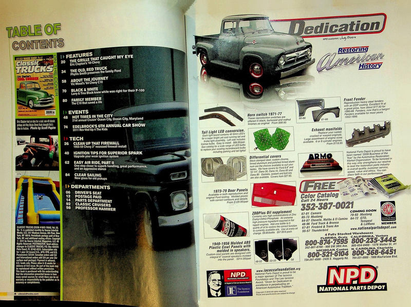 Classic Trucks Magazine November 2011 Vol 20 # 11 Eric Clapton's Cool Cruiser