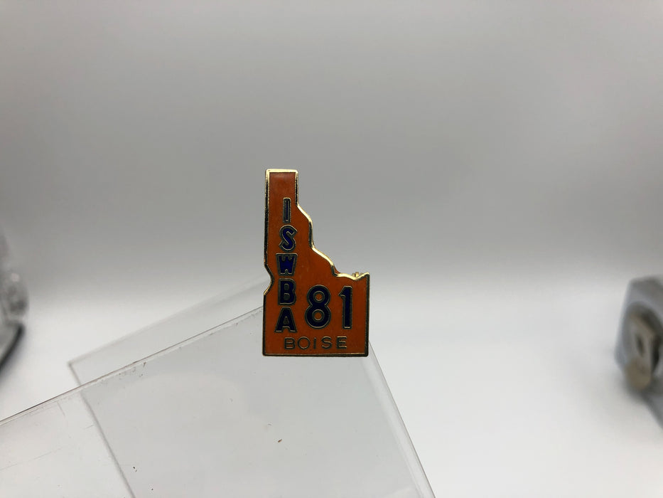 Womens Bowling Association Lapel Pin Boise Idaho ISWBA Pinback Bowling Enamel