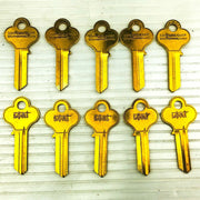 10-pk Vintage Lori L100 Key Blank ILCO X1014F Southington Conn New Old Stock NOS 3