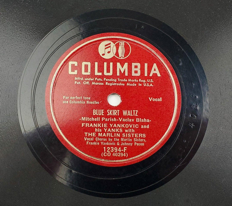 Frankie Yankovic Charlie Was A Boxer 78 RPM Single Record Columbia 1949 3