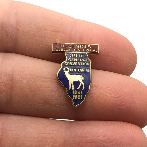 UBC Lapel Pin Illinois State Outline United Brotherhood General Convention 2