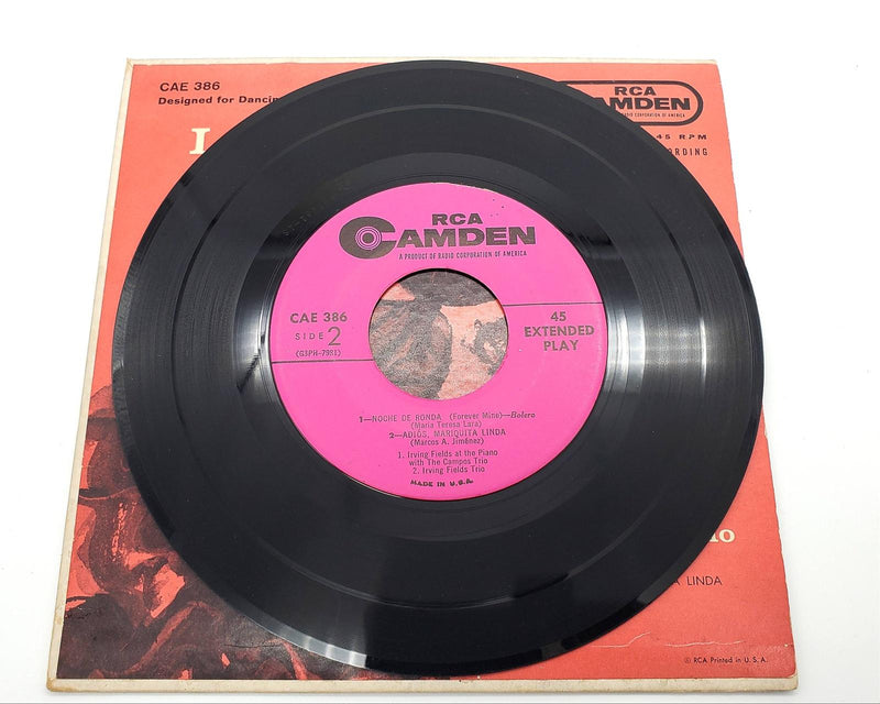 Irving Fields Trio Latin Dance Date 45 RPM EP Record RCA Camden CAE 386 4