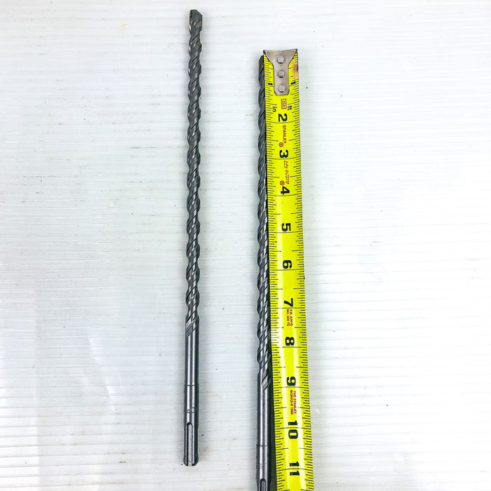 2-Pk Rotary Hammer Drill Bit 3/8"x12" SDS Plus 9" LOC Carbide Tipped Concrete