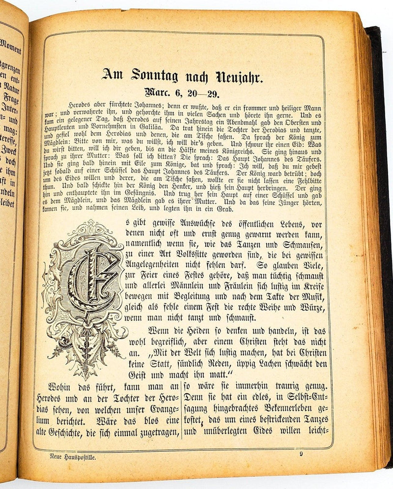 Deue Neue Hauspostille Heinrich Schoner 1890 Gersdorf Antique German Sermon Book 6